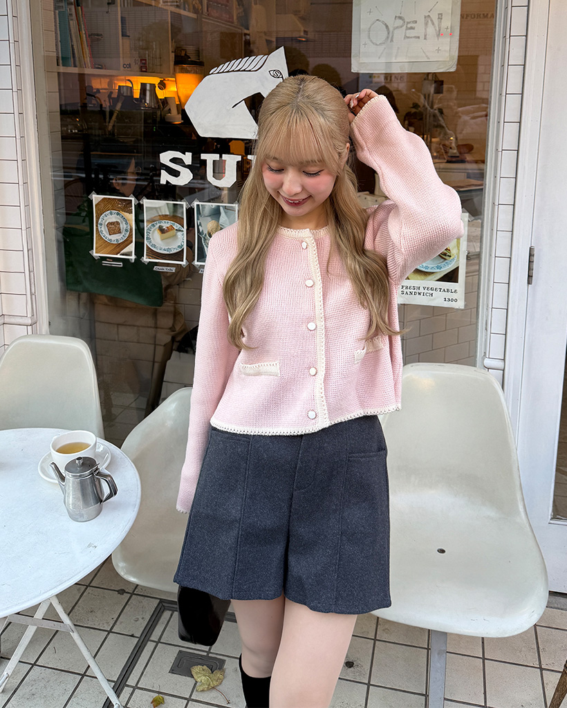 ポケットウールショートパンツ