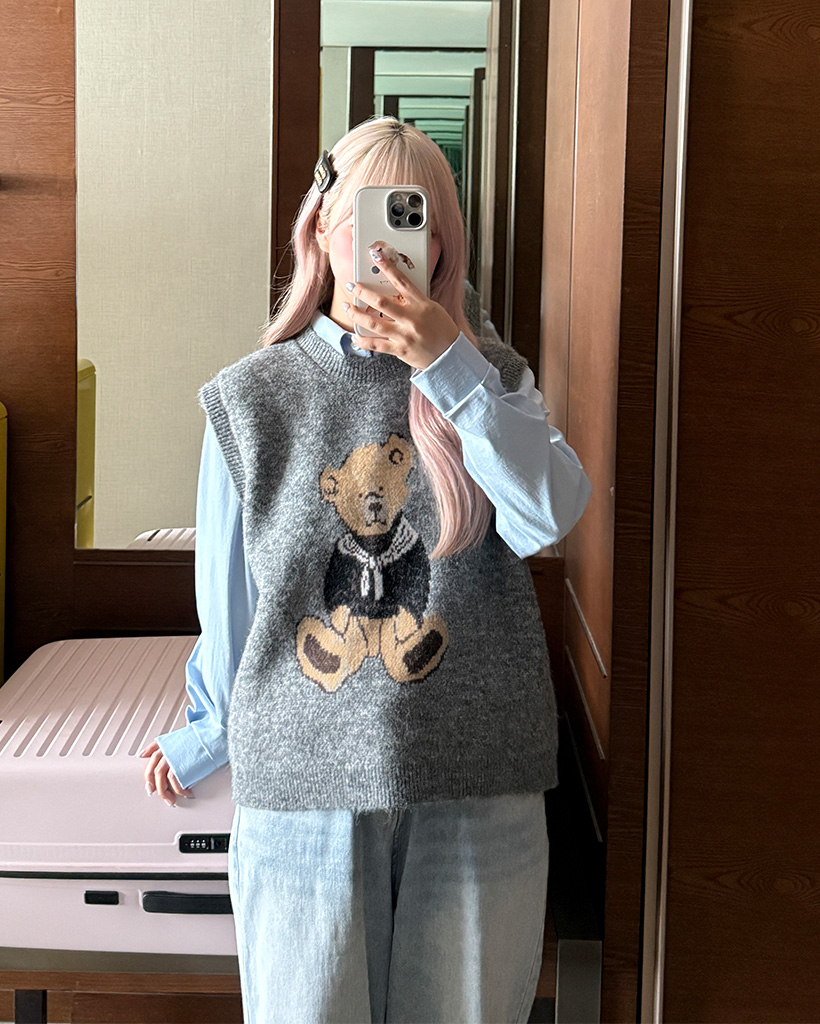 USJ 限定　ハミクマソウル　ニットベスト USJ ハロウィン2025 ハミクマソウル ニットベスト お土産 グッズ