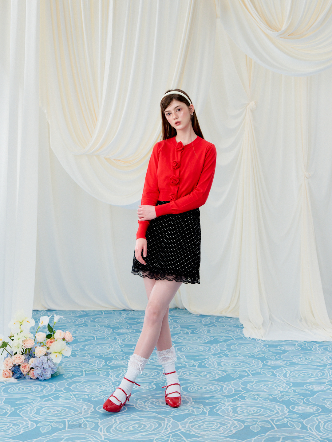 Rose flower motif cardigan | ファッション通販サイト NUGU