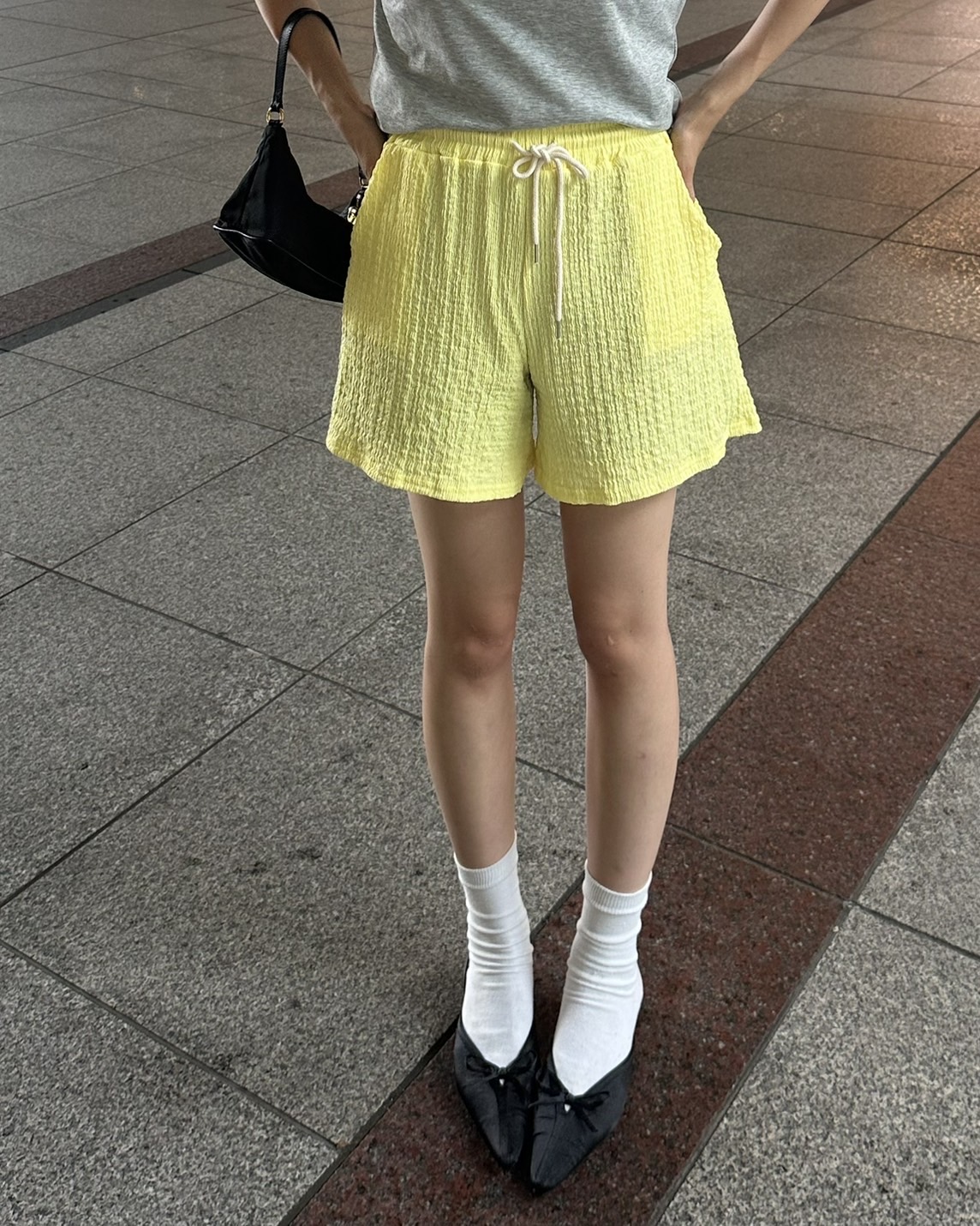 ギャザーウエストゴムショートパンツ | ファッション通販サイト NUGU