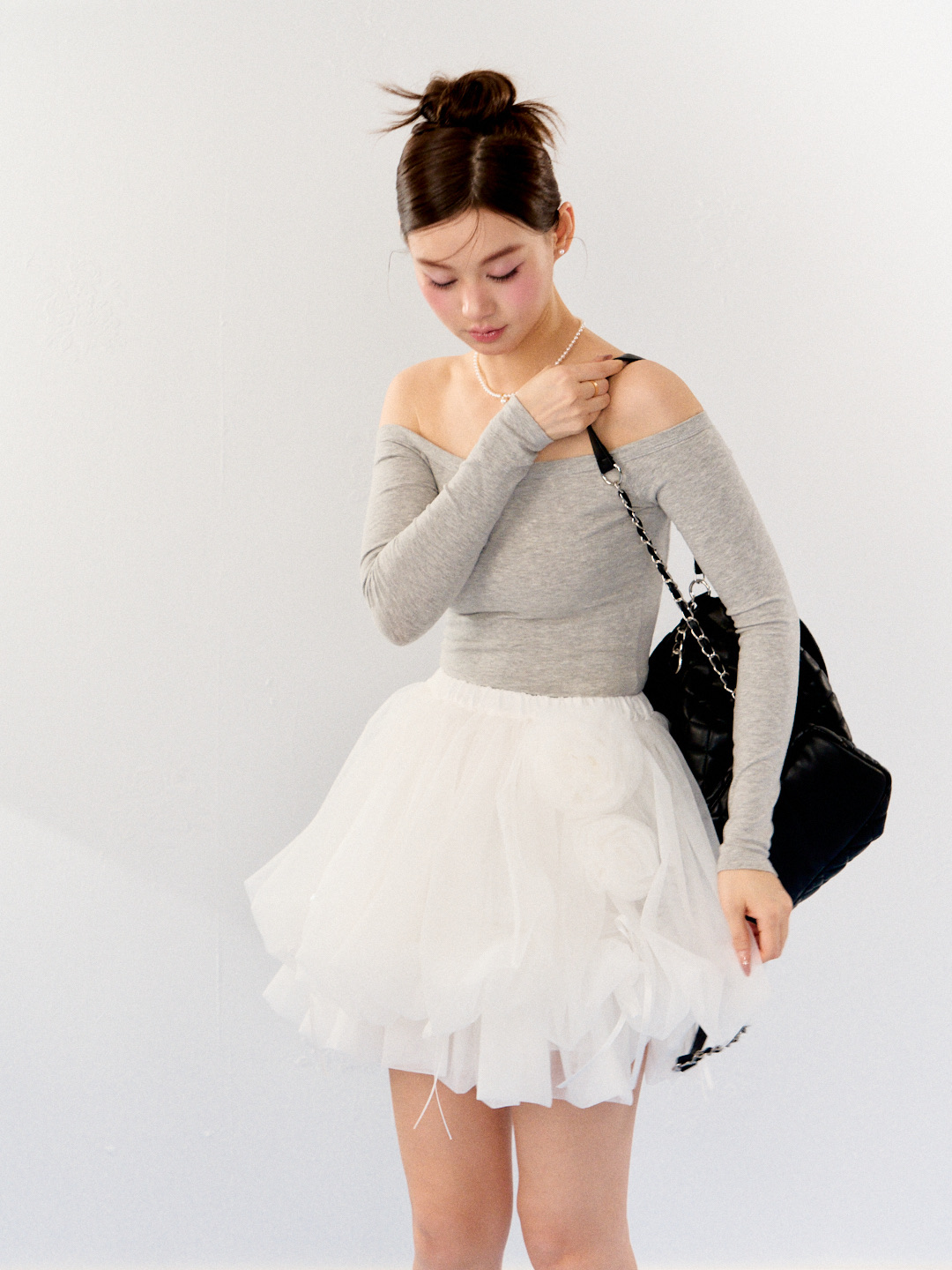treatürself Rosemotif ribbon tulle skirt Rose motif ribbon tulle skirt(mini) | ファッション通販サイト NUGU