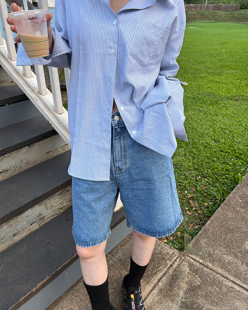 order ハーフデニム　パンツ　ルーズデニム　ジョーツ　Lサイズ CALIFORNIA OUTFITTERS ジーンズ 7A6 ワイドデニムハーフパンツ