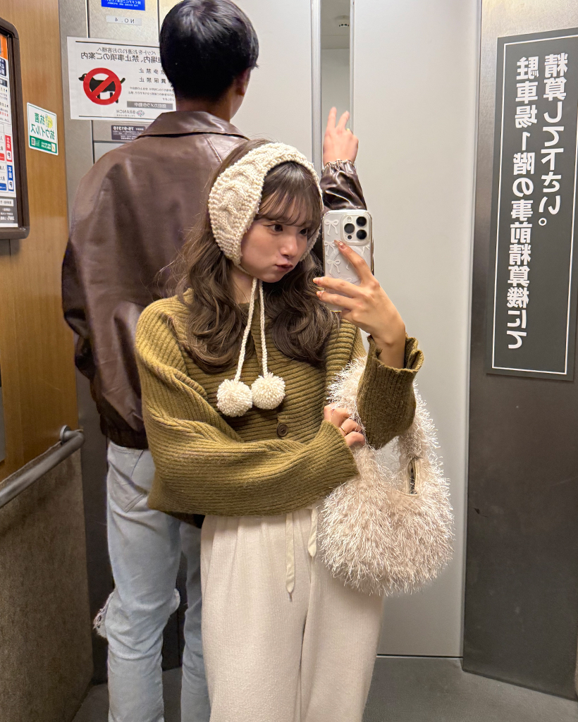 ケーブルニットイヤーマフラー | ファッション通販サイト NUGU