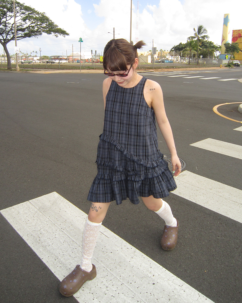 フリル ノースリーブ ミニワンピース af03-1707-1708.jpg
