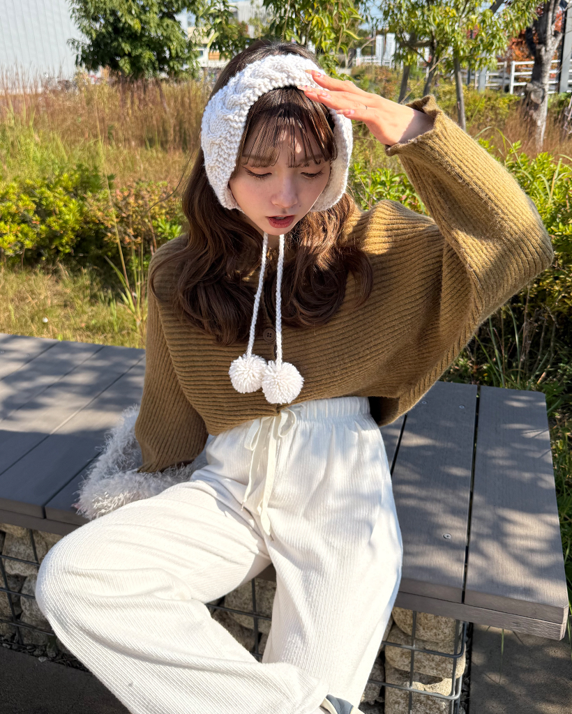 ケーブルニットイヤーマフラー | ファッション通販サイト NUGU