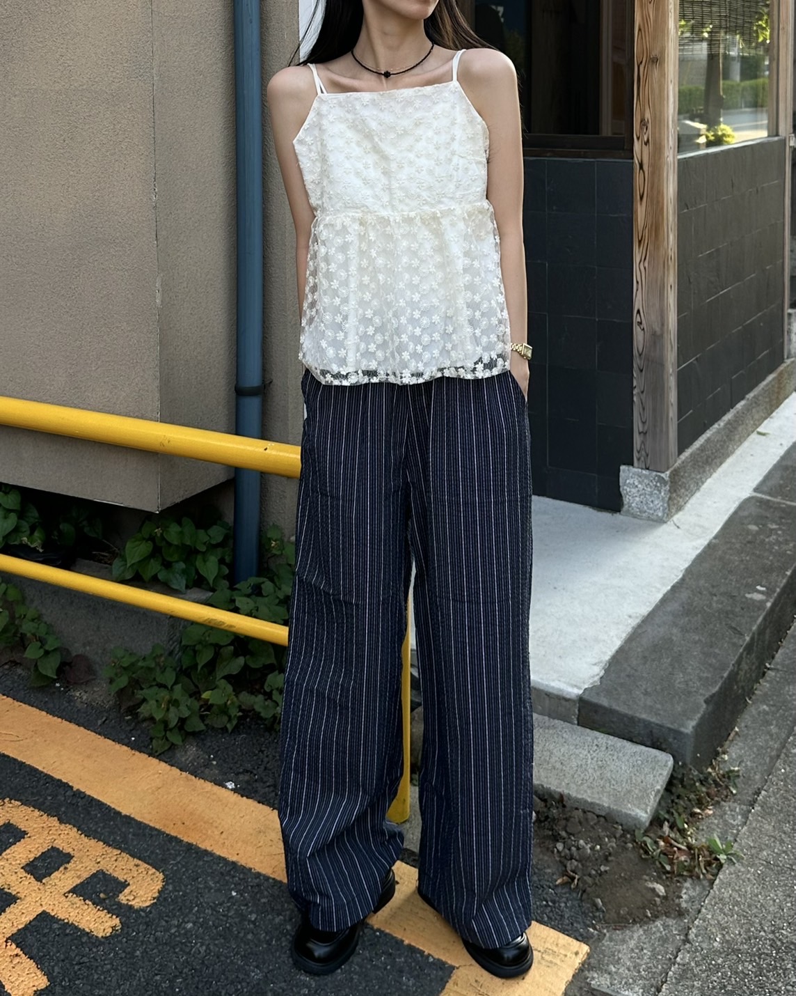 ストライプウエストゴムパンツ | ファッション通販サイト NUGU
