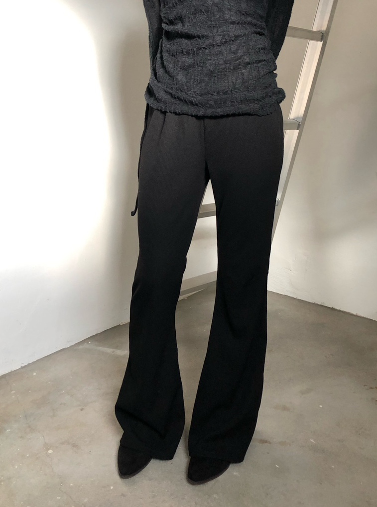 レイヤードブーツカットパンツ