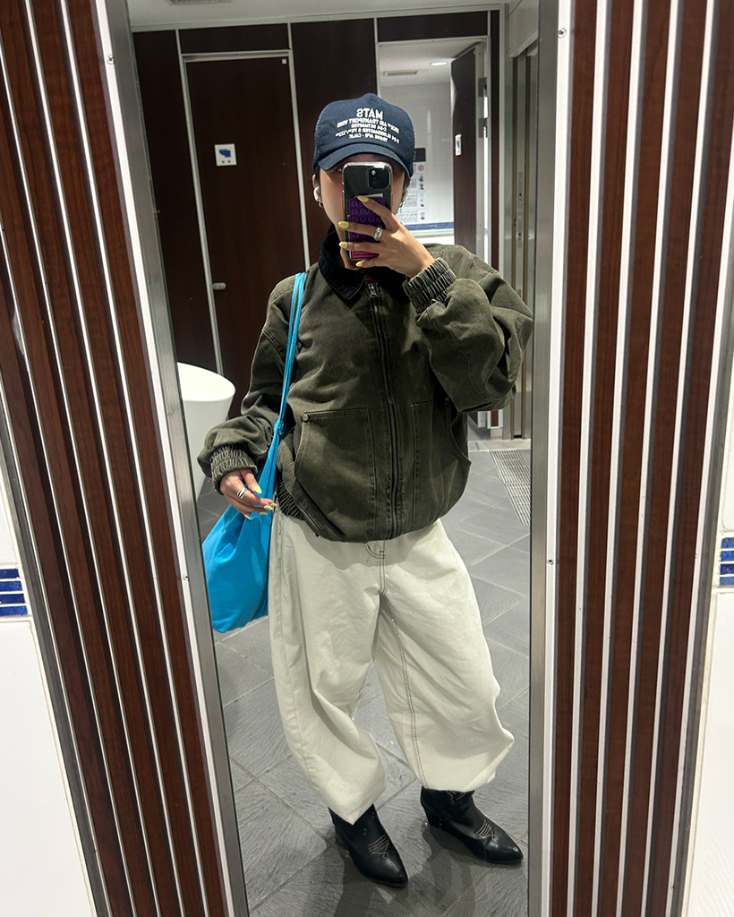 （ユニセックス）レオパードライニングコットンブルゾン