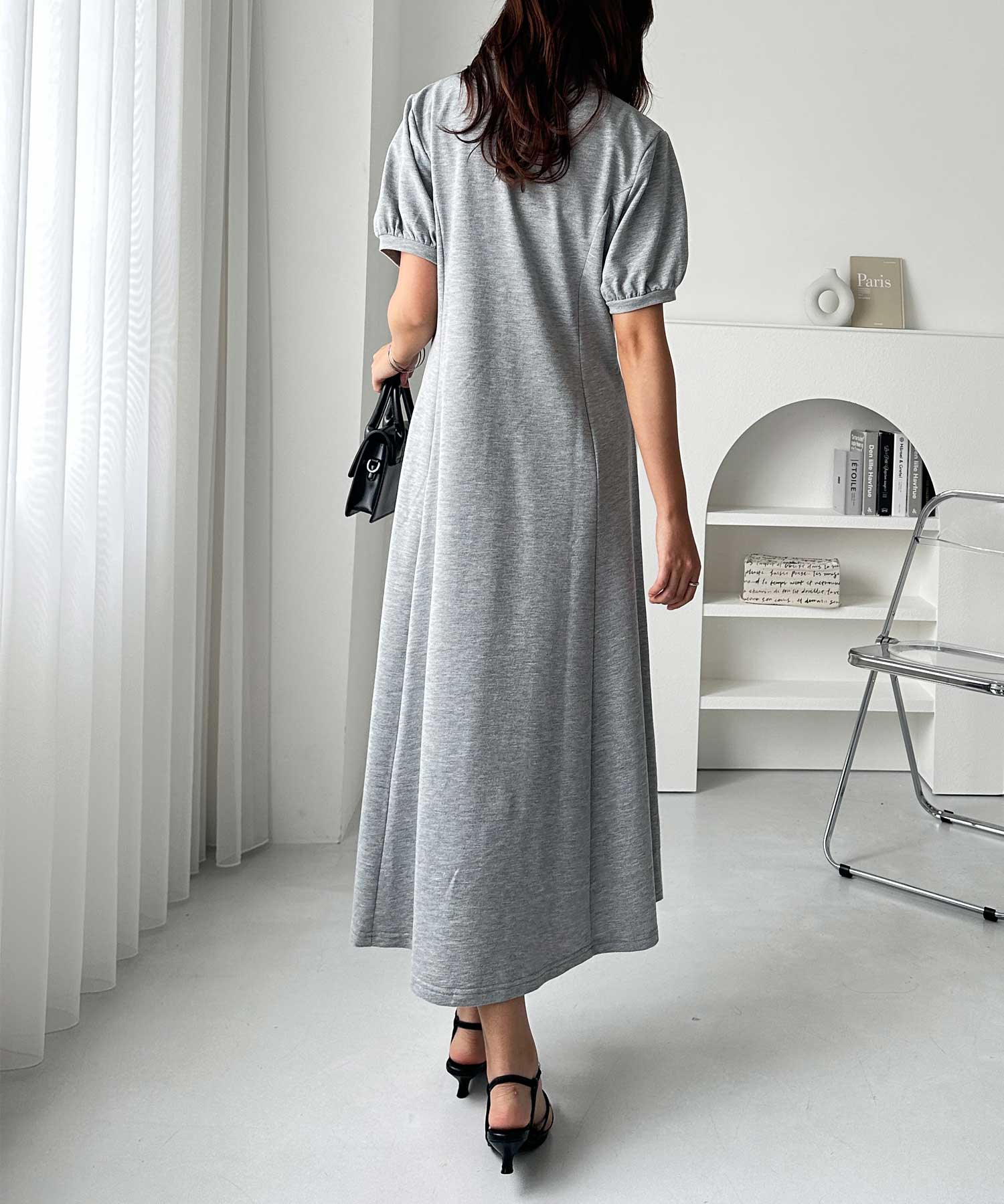  ポロワンピース FRAY I.D ワンピース バイカラースキッパーポロニットワンピース