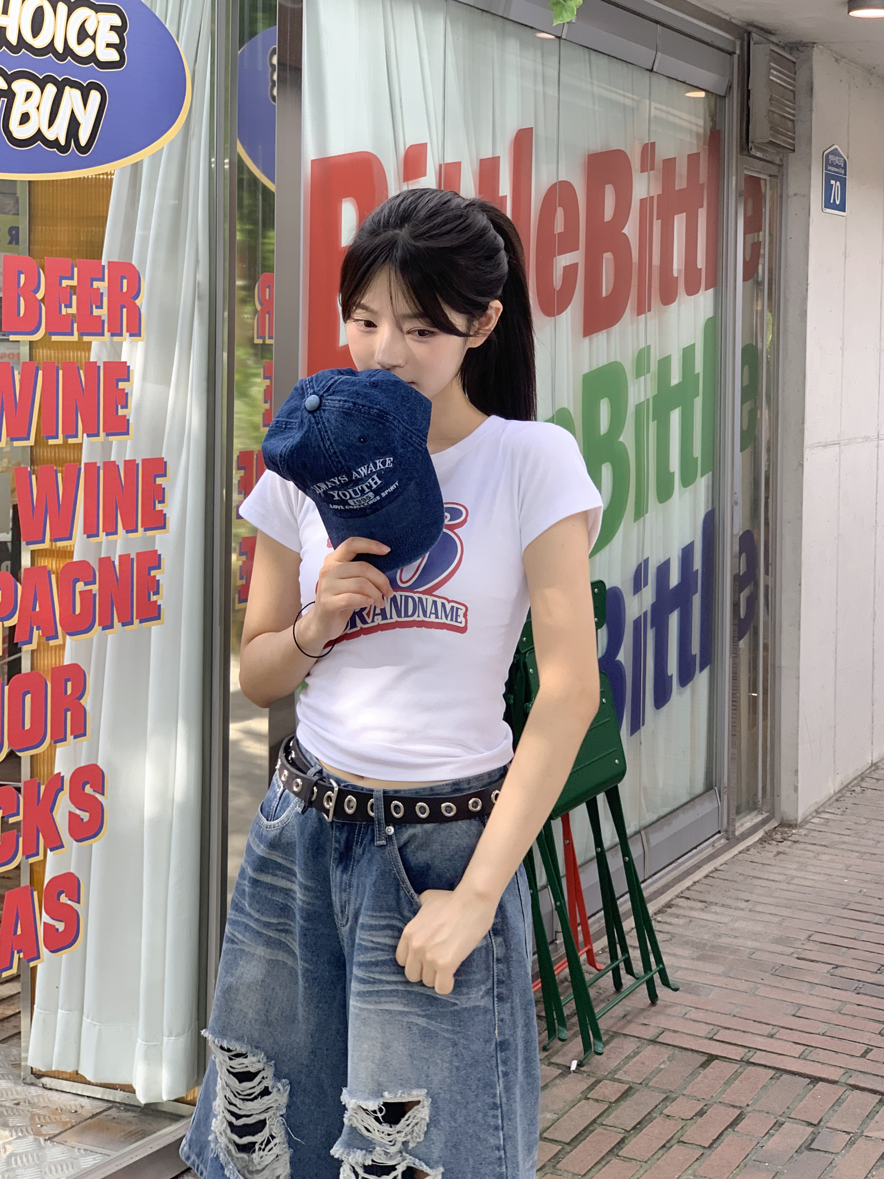 ダメージウォッシュデニムハーフパンツ | ファッション通販