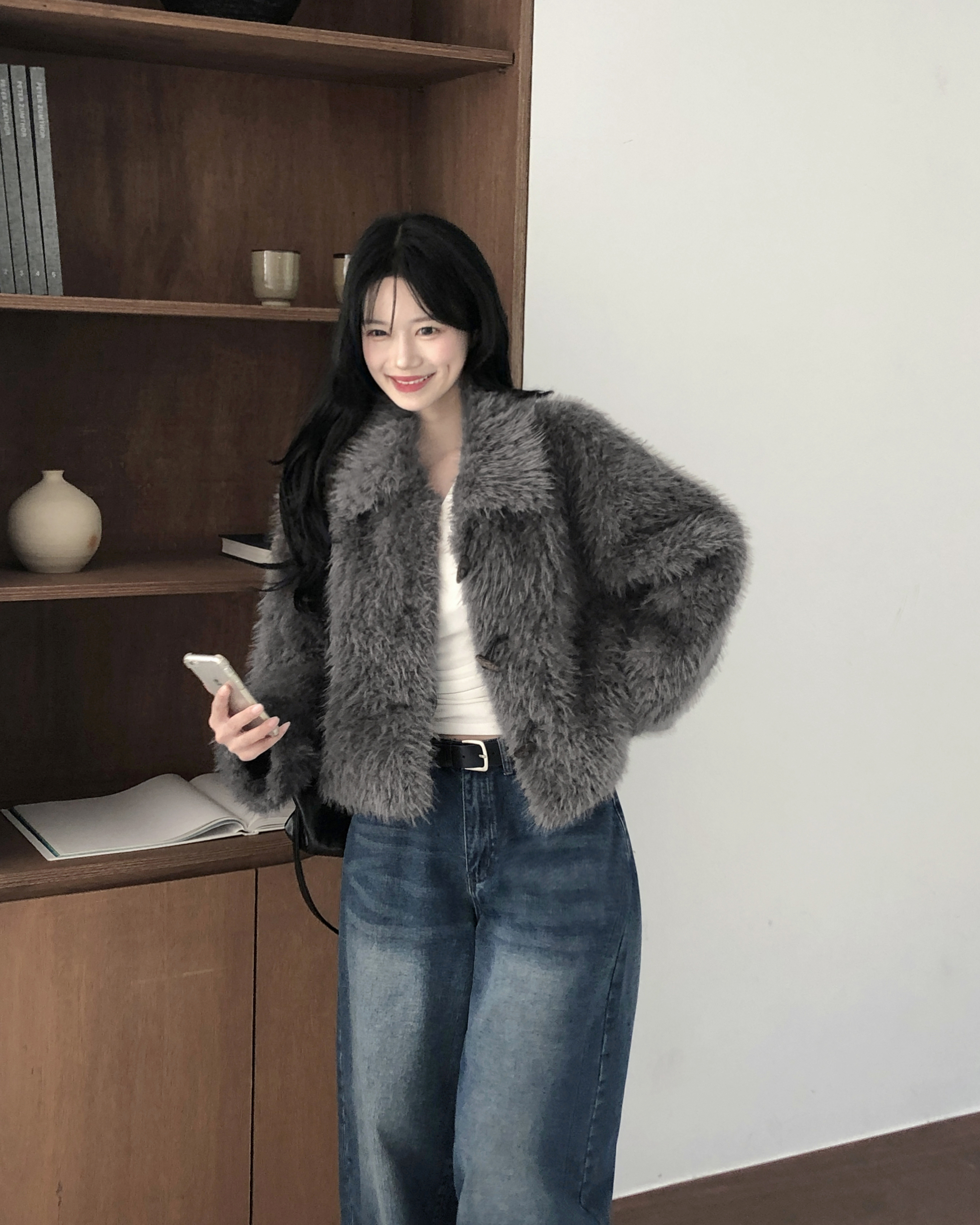 ファーダッフルボタンジャケット | ファッション通販サイト NUGU