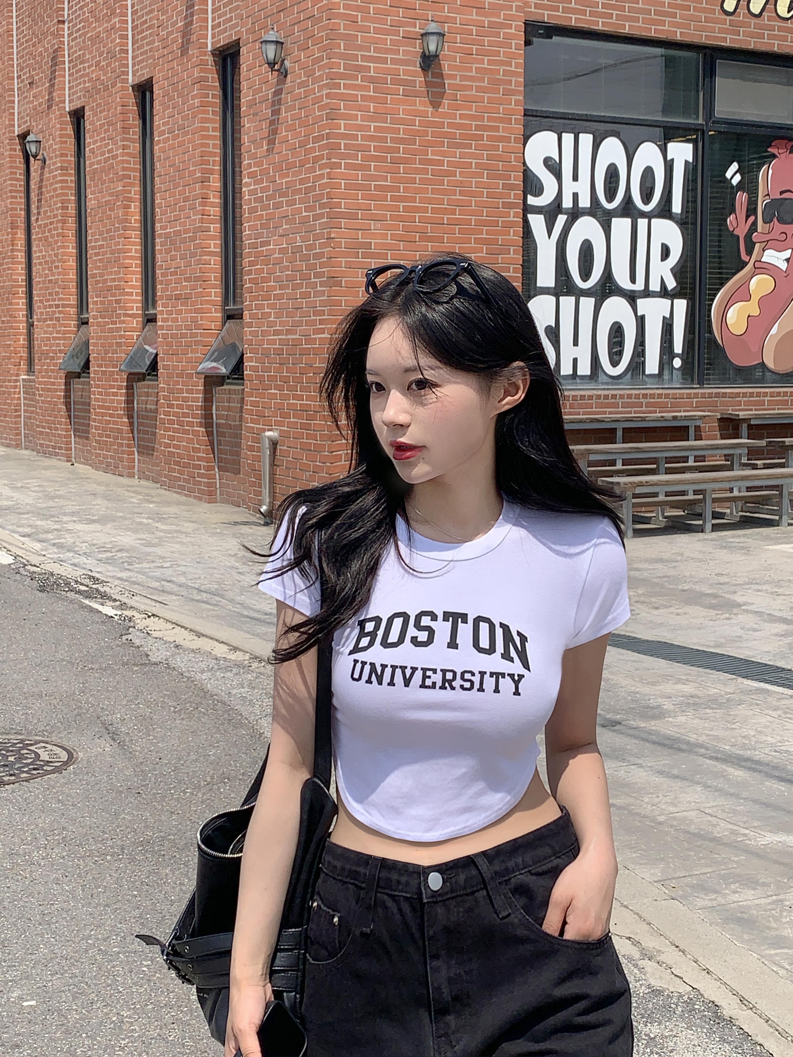tシャツ Cropped Ringer T-Shirt／クロップドＴシャツ レディース Cropped Ringer T-Shirt - Putty Pink | Women's Shirts