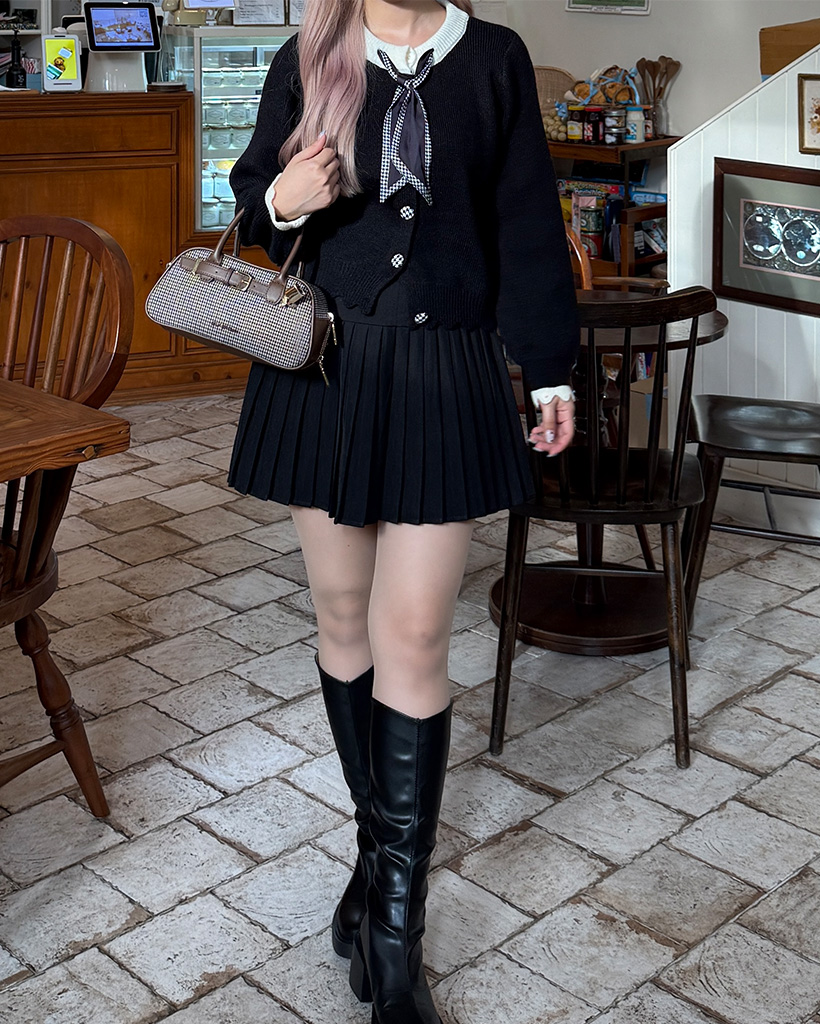 シンプルブラックロングブーツ | ファッション通販サイト NUGU