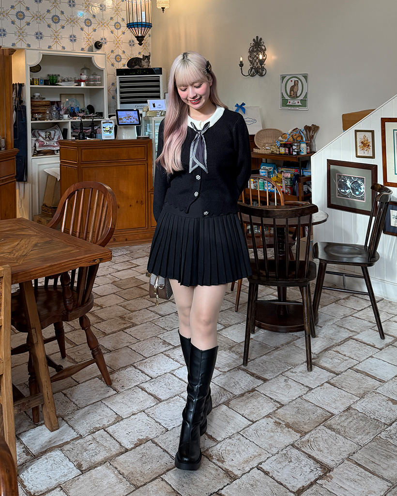 シンプルブラックロングブーツ | ファッション通販サイト NUGU