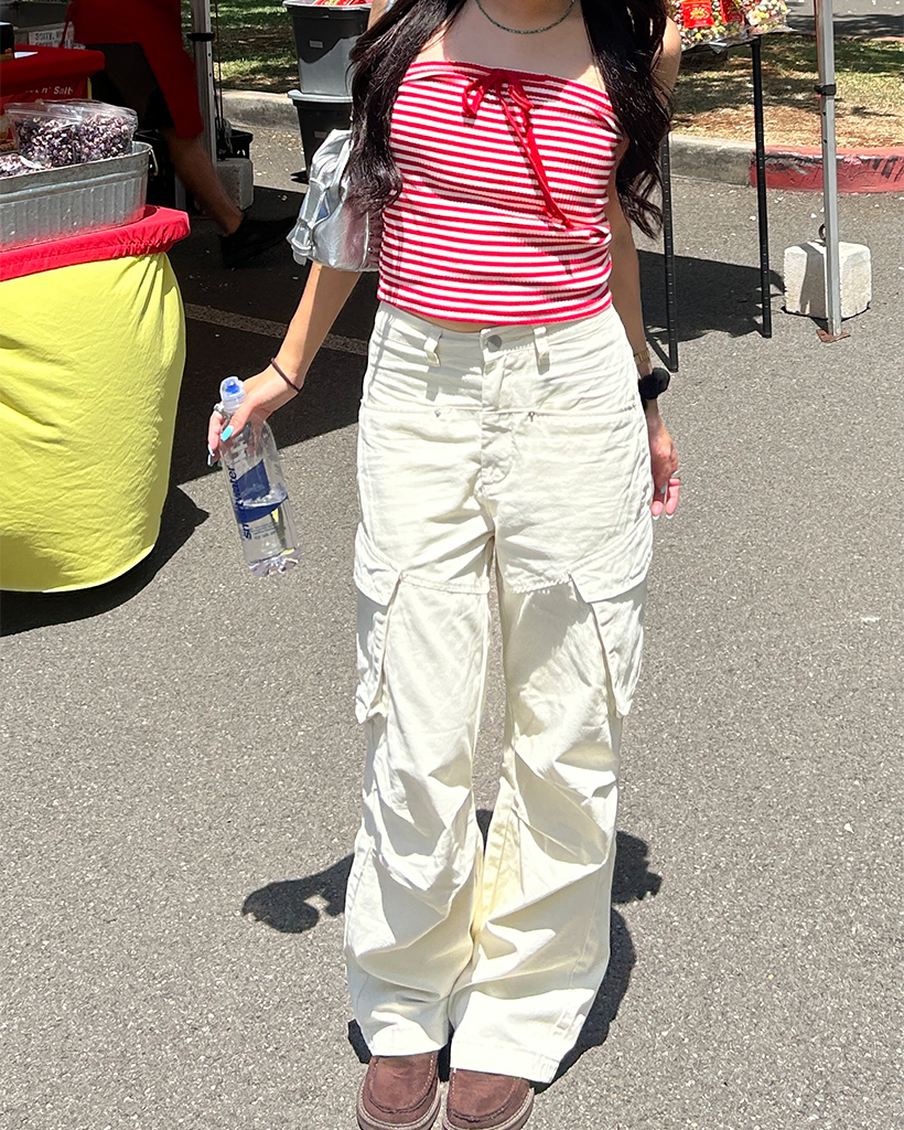 ボーダーリボンリブチューブトップ | ファッション通販サイト NUGU