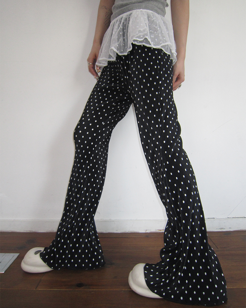 ドットブーツカットリブパンツ
