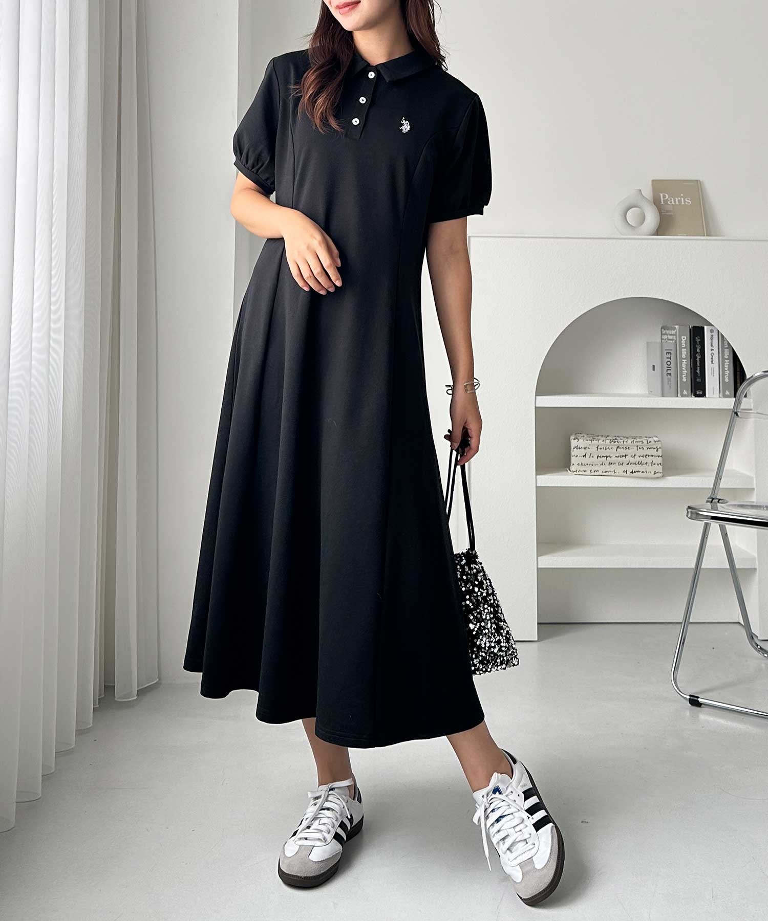 G/FORE ポロワンピース 38 Gymphlex｜ポロ カラー ドレス POLO COLLAR DRESS ワンピース