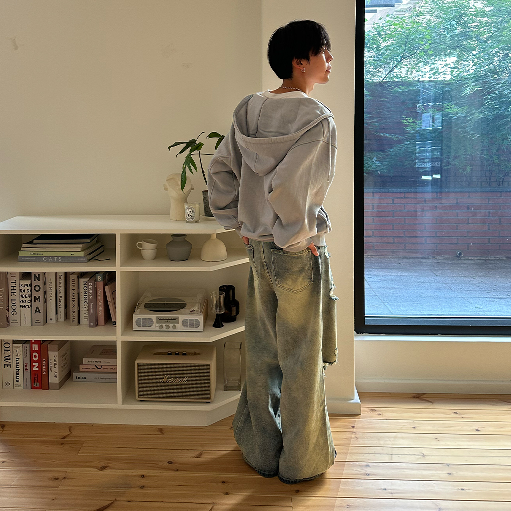 reuse Denim　ライトグレー SALE！40%OFF】デニム メンズ ストレート ライトグレー PTM-1STB