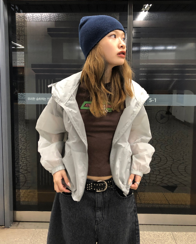 （美品）定価36300円　ブリーフィング　ウェア　ベージュ シースルーセミクロップドウィンドブレーカー | ファッション