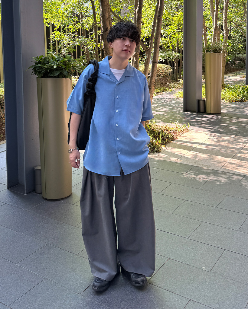 ATON オーバーサイズシャツ　半袖　ユニセックス　ブラウン　1ldk ATON オーバーサイズシャツ 半袖 ユニセックス ブラウン 1ldk