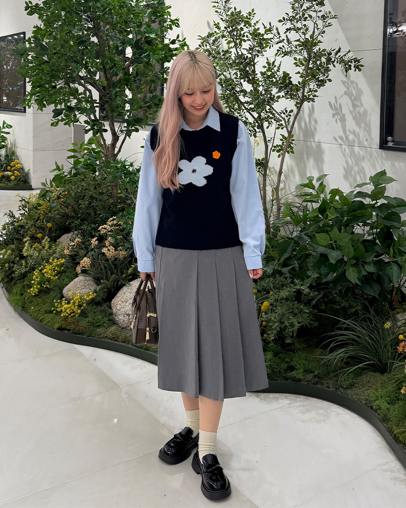 フラワーニットベスト | ファッション通販サイト NUGU