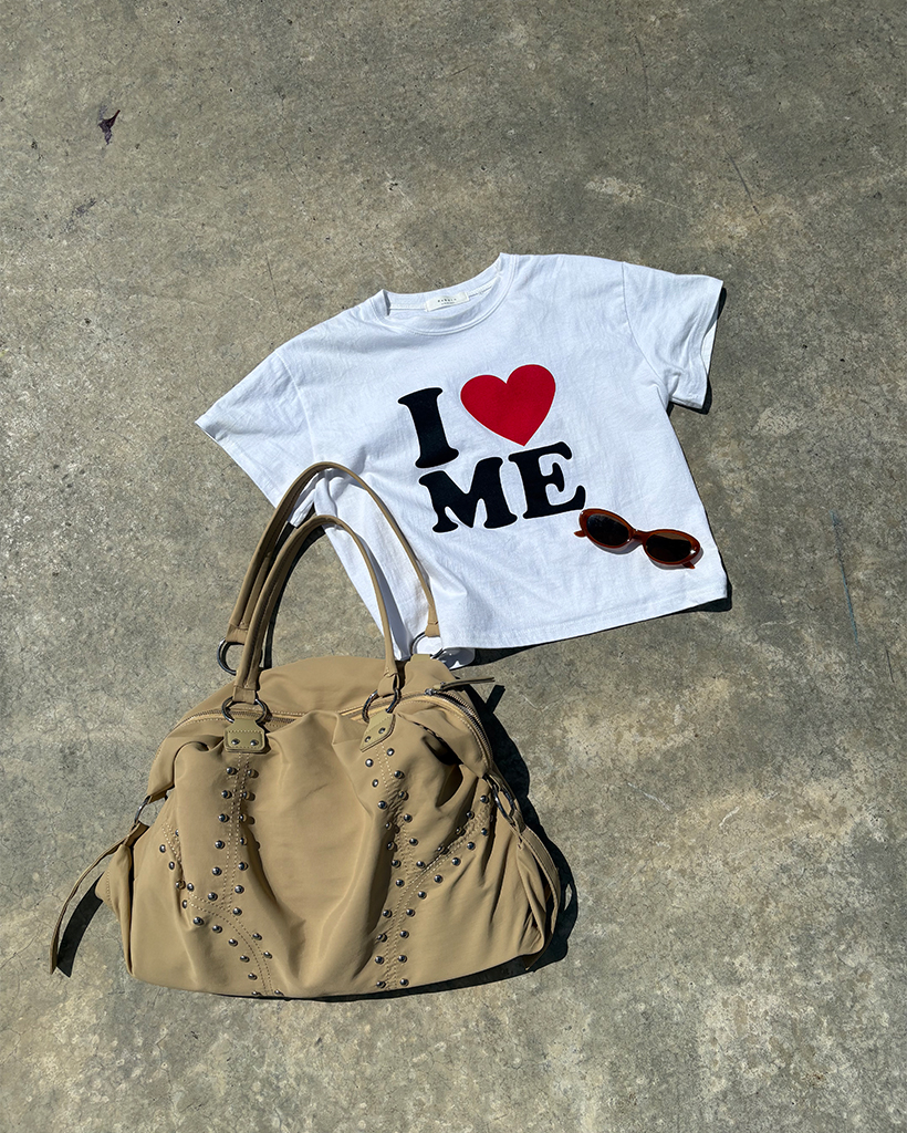 I♡MEラウンドネックハーフTシャツ | ファッション通販サイト NUGU