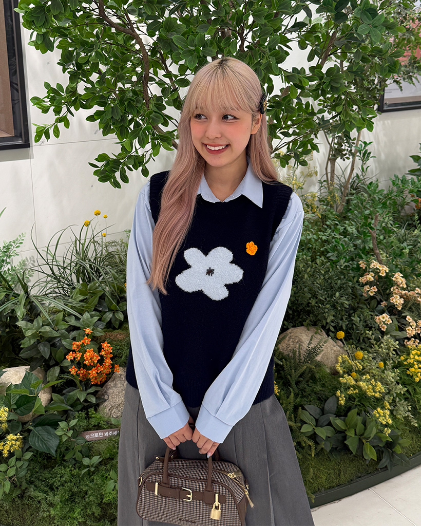 フラワーニットベスト | ファッション通販サイト NUGU