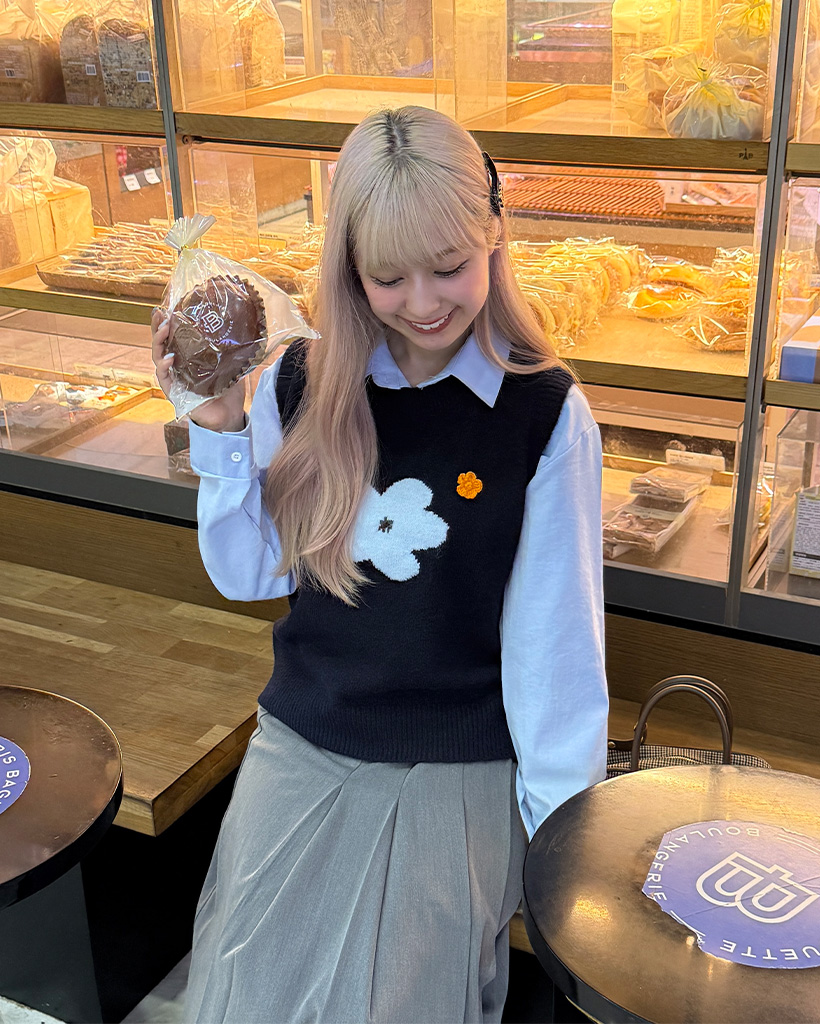 フラワーニットベスト | ファッション通販サイト NUGU