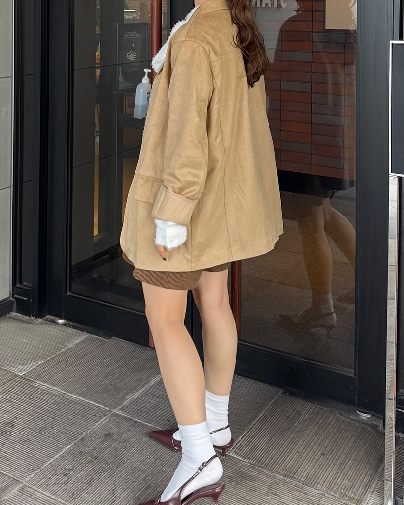 スエードオーバーフィットジャケット | ファッション通販サイト NUGU