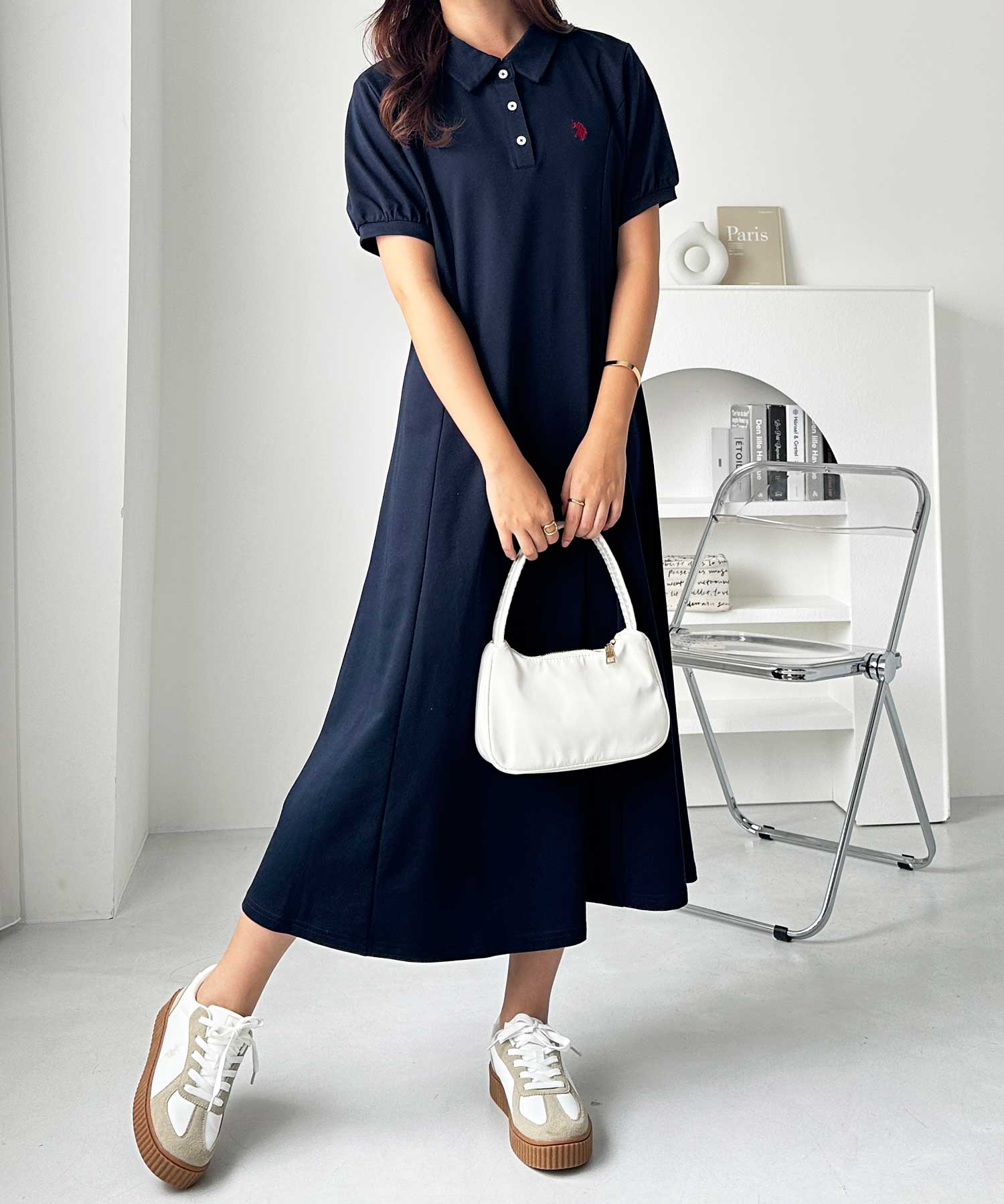 G/FORE ポロワンピース 38 GeeRA別注【U.S. POLO ASSN.】ポロ衿ワンピ―ス | ファッション