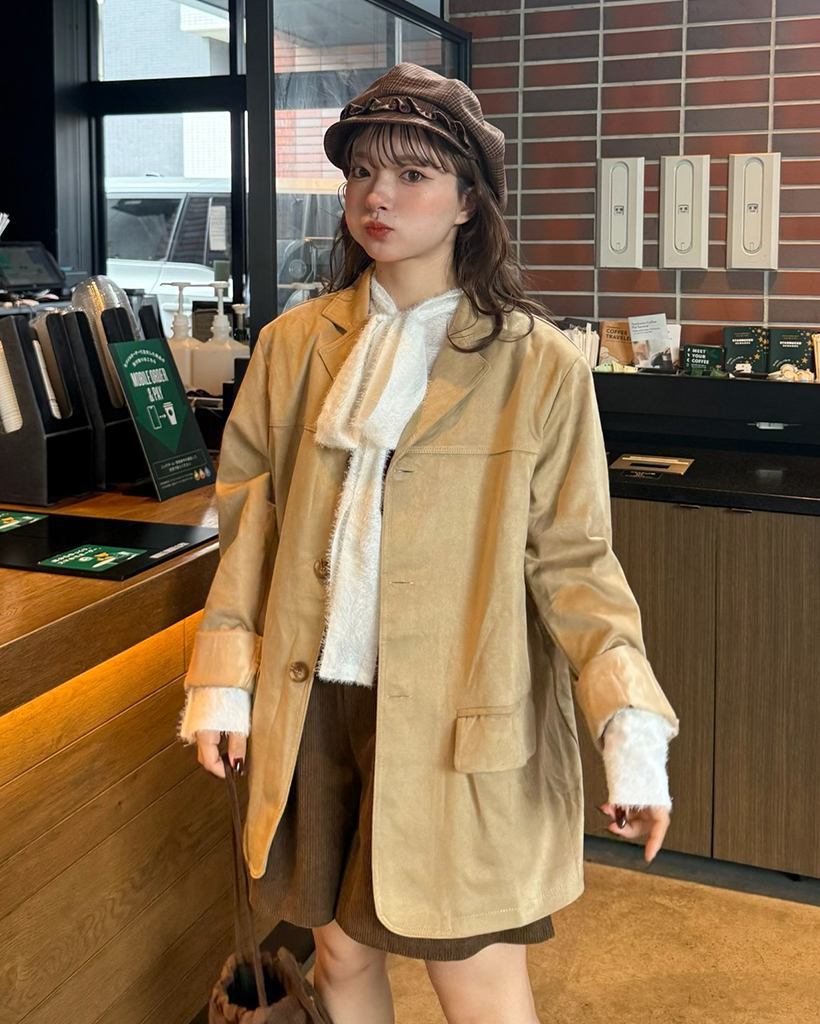 スエードオーバーフィットジャケット | ファッション通販サイト NUGU