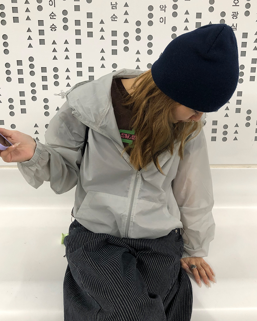 シースルーセミクロップドウィンドブレーカー | ファッション