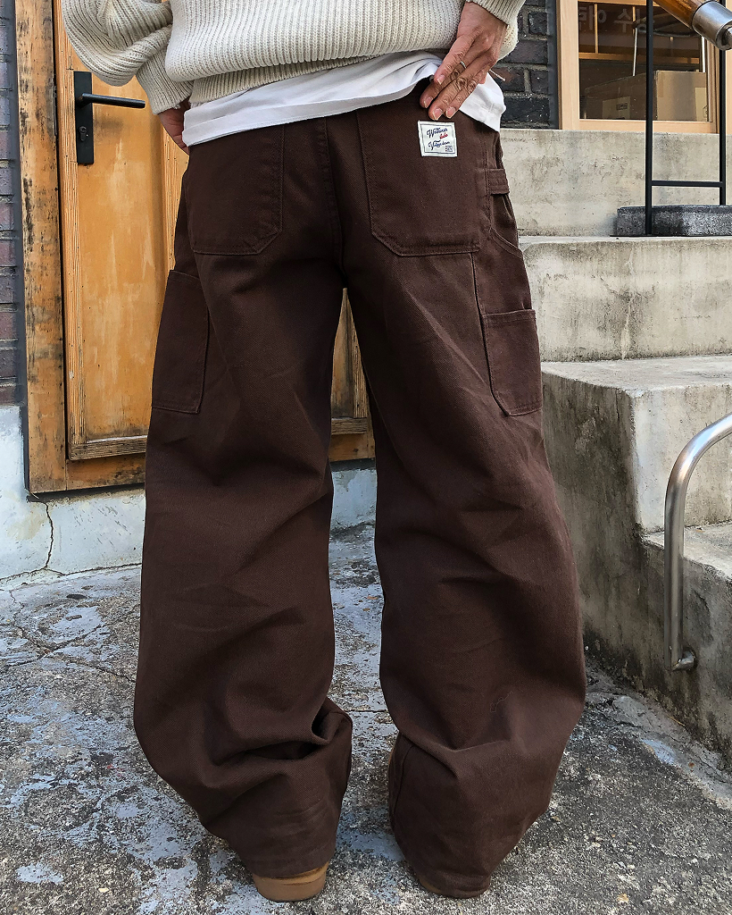 Vintage Cotton Washing Carpenter Work Pants 3C