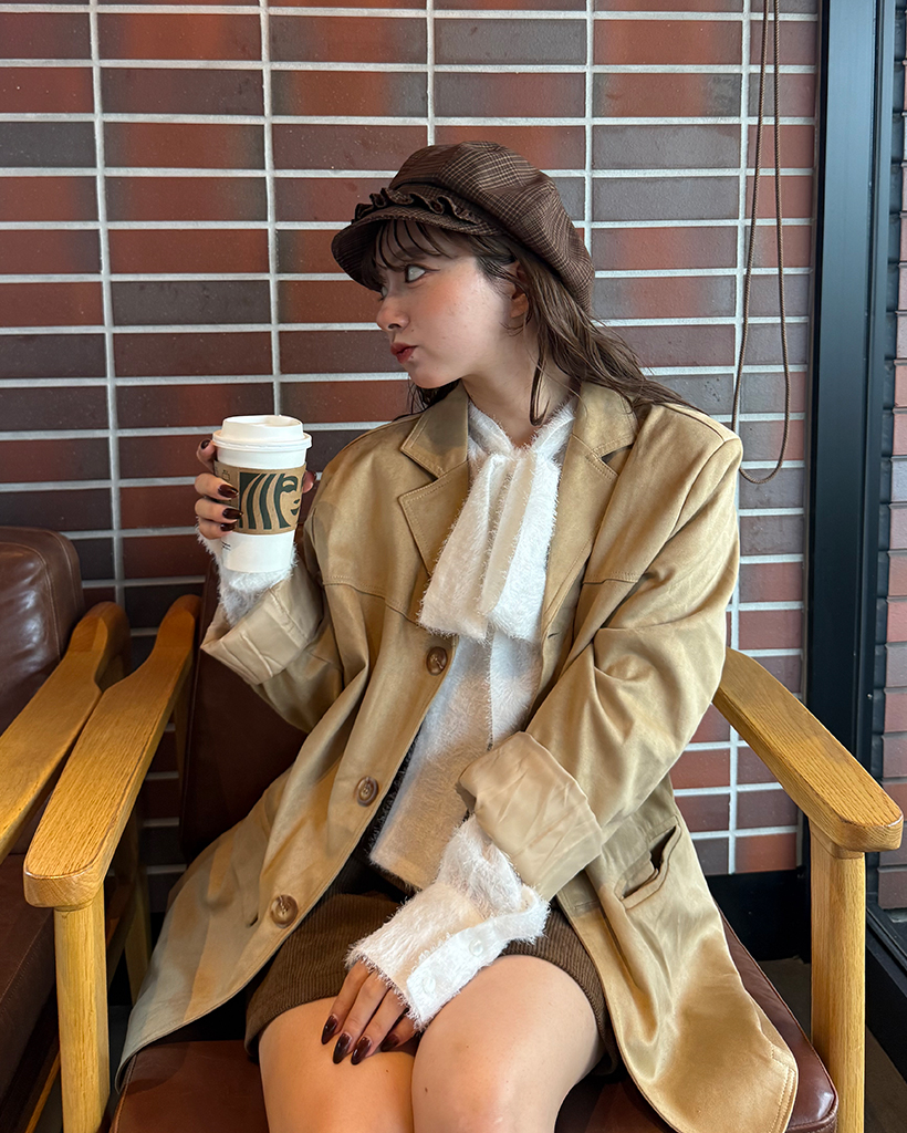 archivio フード付きベージュジャケット 38 M 新品・未使用 スエードオーバーフィットジャケット | ファッション通販サイト NUGU