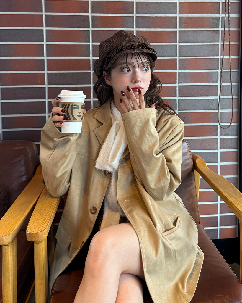 ベージュ スエード風 ジャケット アーバンリサーチ ドアーズ URBAN RESEARCH DOORS FORK&SPOON スエード