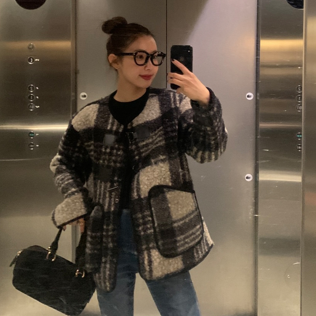 ダッフルボタンチェックジャケット | ファッション通販サイト NUGU