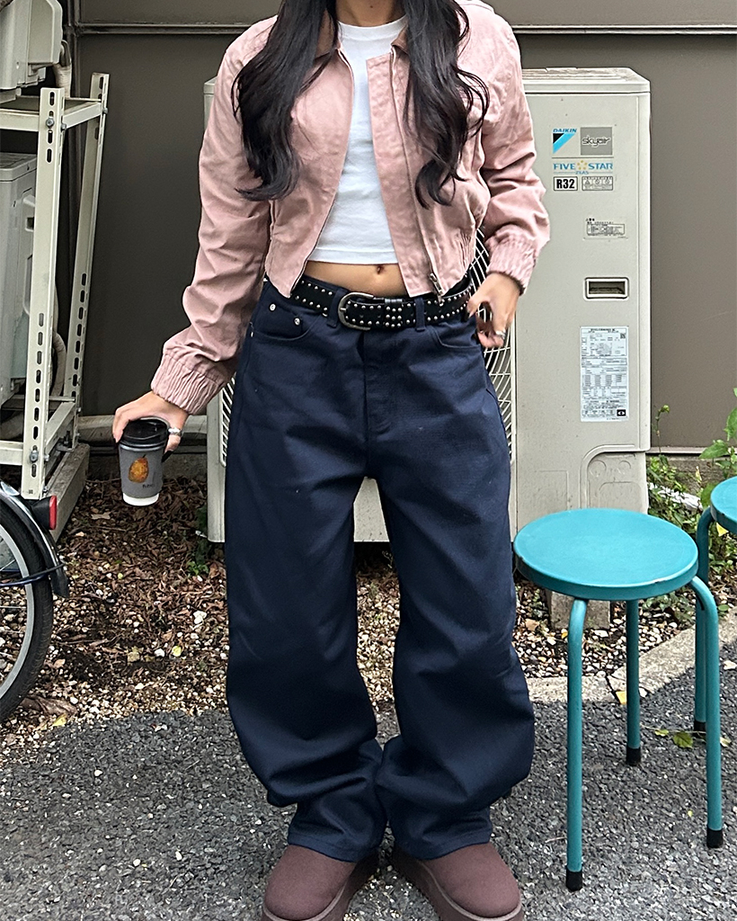 スラッシュポケットバイカラーダブルジップジャケット | ファッション