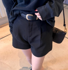 PEツイル ベルトストレートハーフパンツ（その他パンツ