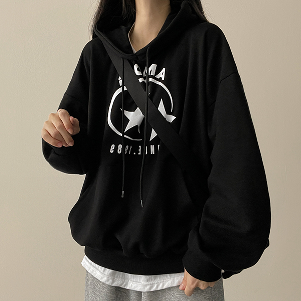 星フード付きパーカー(4color) | ファッション通販サイト NUGU