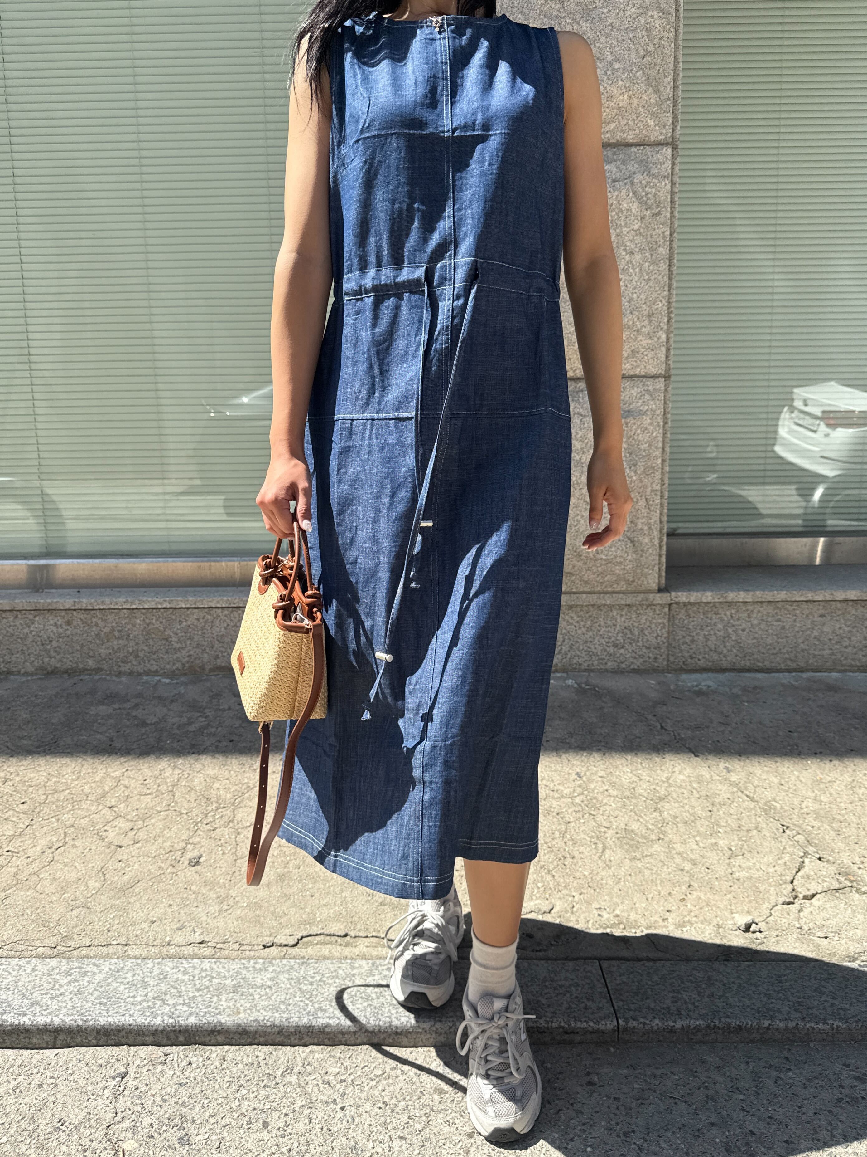 45r 45rpm デニムノースリーブロングワンピース 45R デニム ノースリーブ ロングワンピース 45RPM ノースリーブデニム