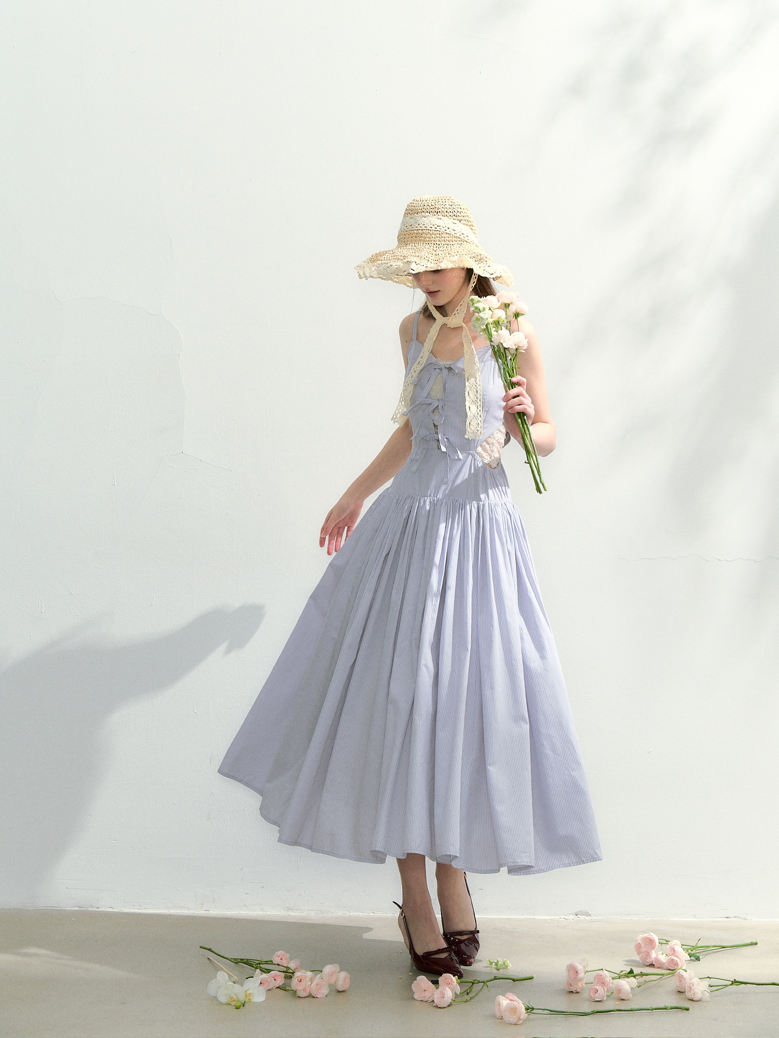 ribbon slit summer one-piece | ファッション通販サイト NUGU