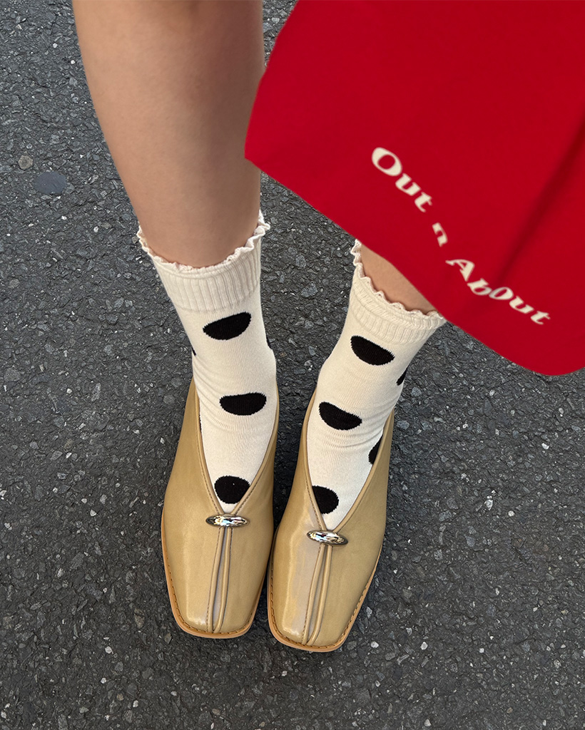 フリルドットパタンポイントソックス