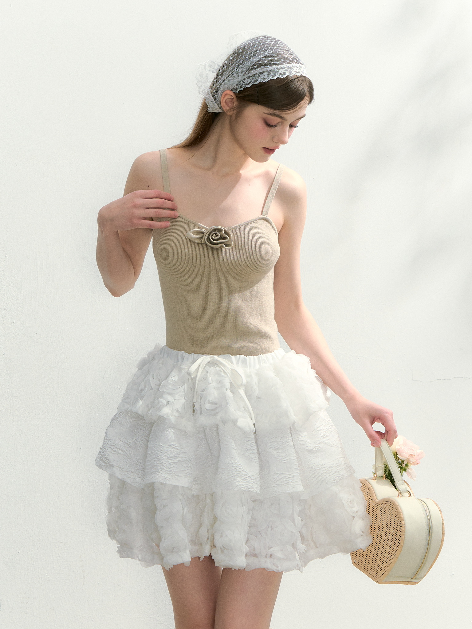 Treat ürself fluffy rose volume skirt Fluffy rose volume skirt | ファッション通販サイト NUGU