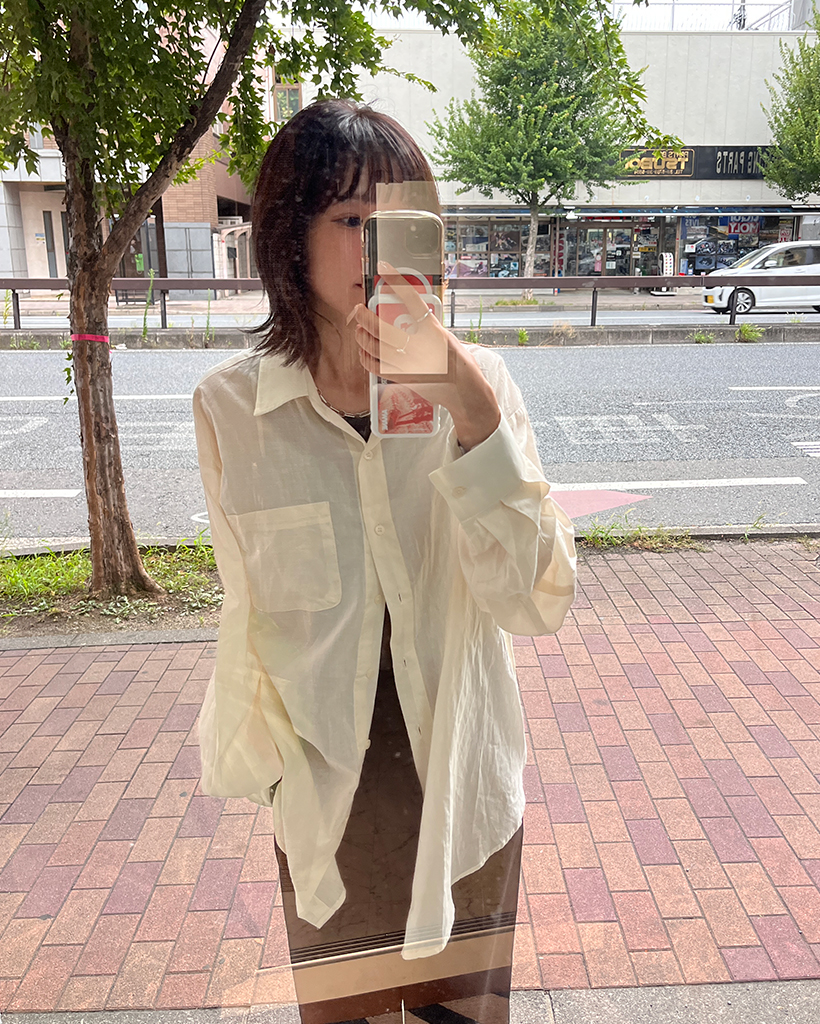 シアーオーバーサイズシャツ | ファッション通販サイト NUGU