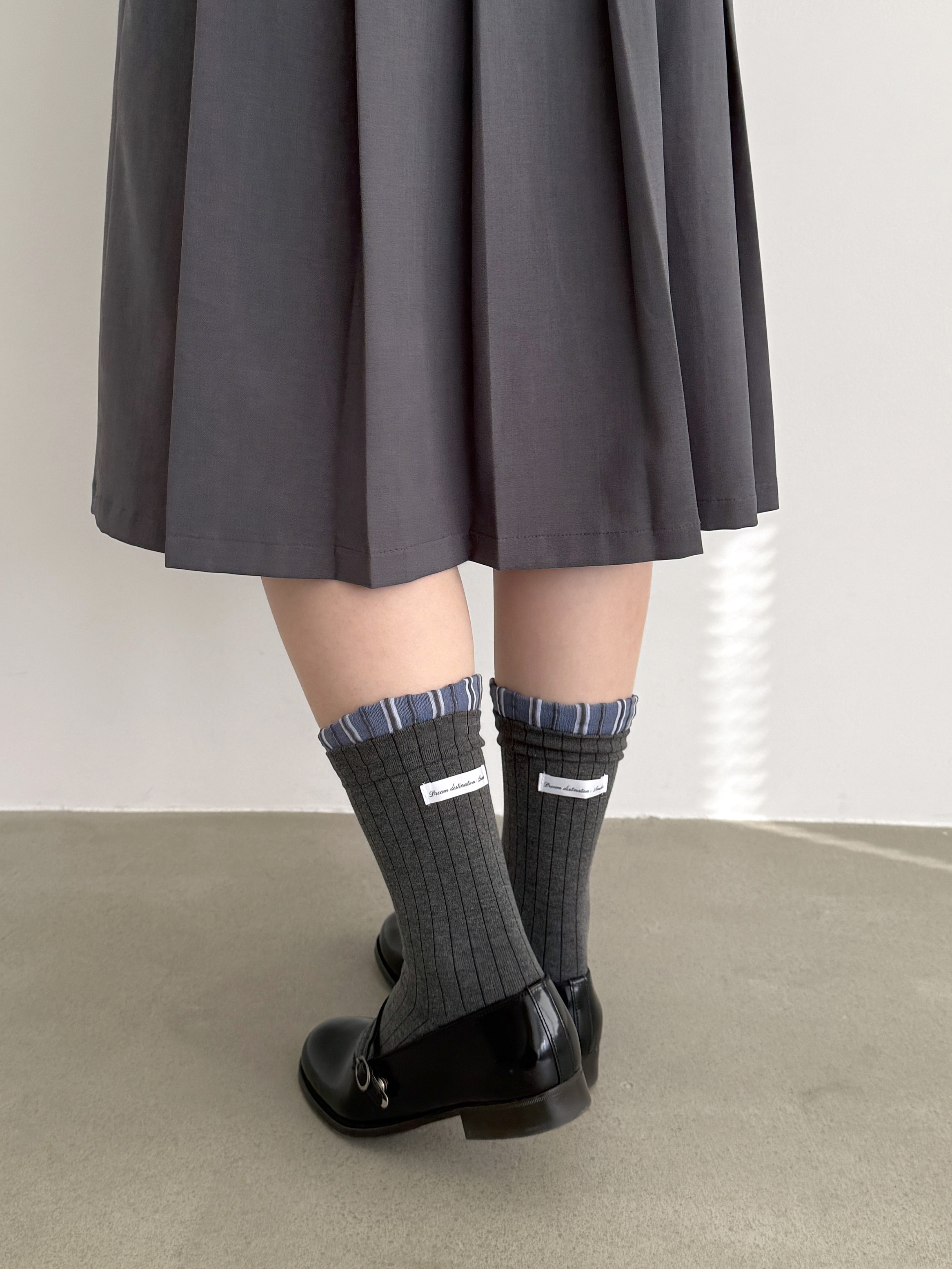 (4colors)レイヤードストライプハイカット