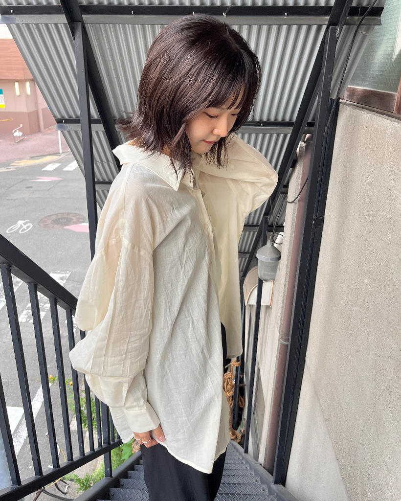 シアーオーバーサイズシャツ | ファッション通販サイト NUGU