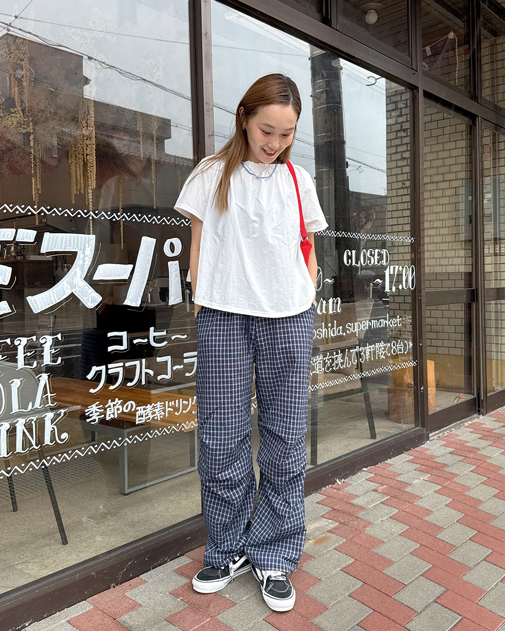【Lumignon】タグ付‼️ルミニョンチェックビスチェ Lumignon original ♥ love check summer knit op 【ピンク