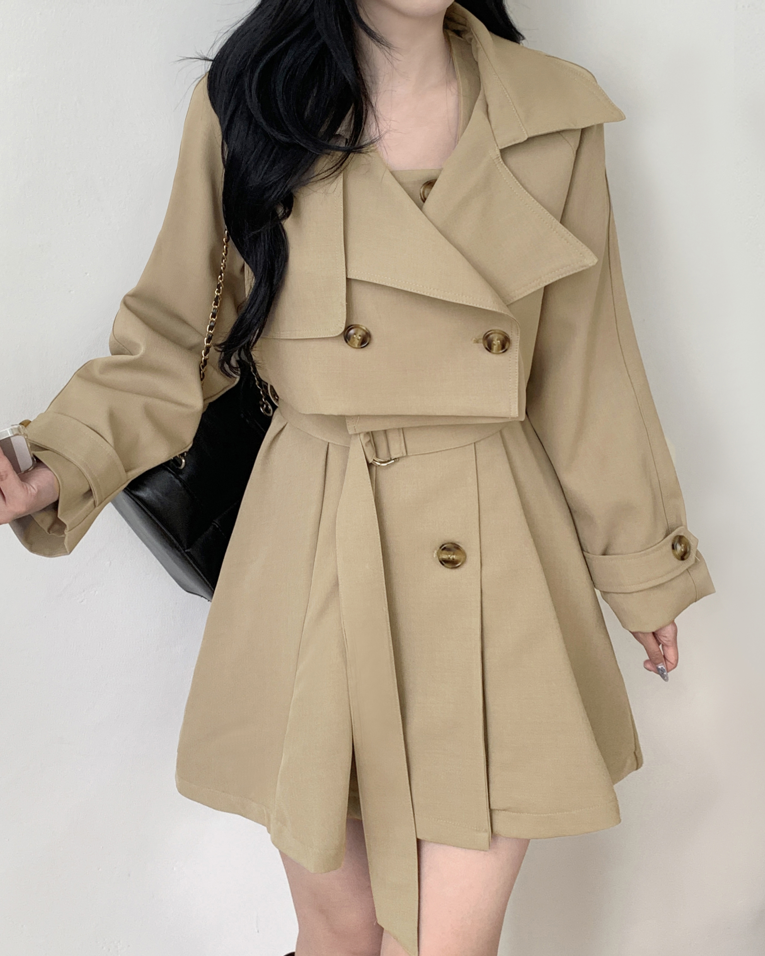 バーバリーチルドレン　トレンチワンピース　6Y 116cm ベルト付トレンチ風ミニワンピース | レディースファッション通販 - DHOLIC