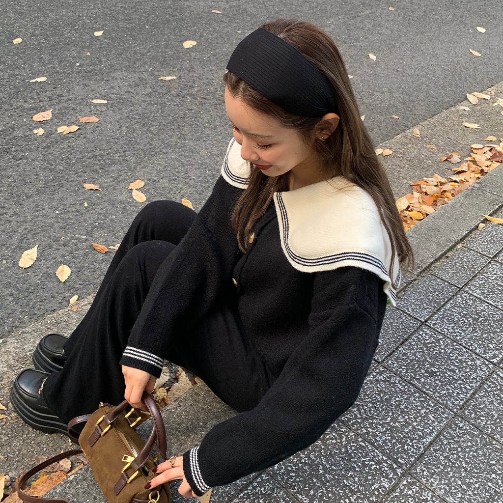 セーラーカラーニットカーディガン | ファッション通販サイト NUGU