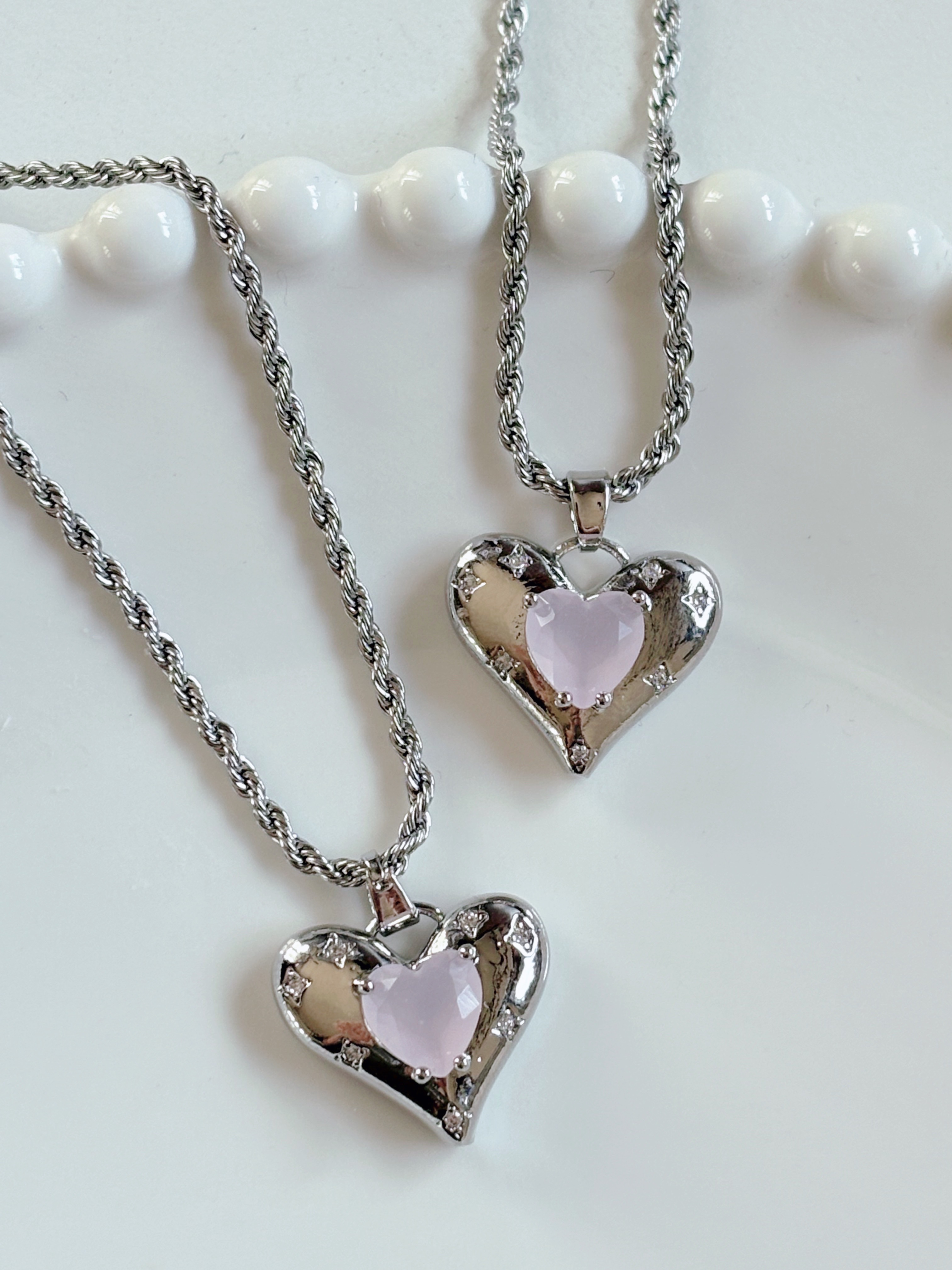 ハートキラキラネックレス